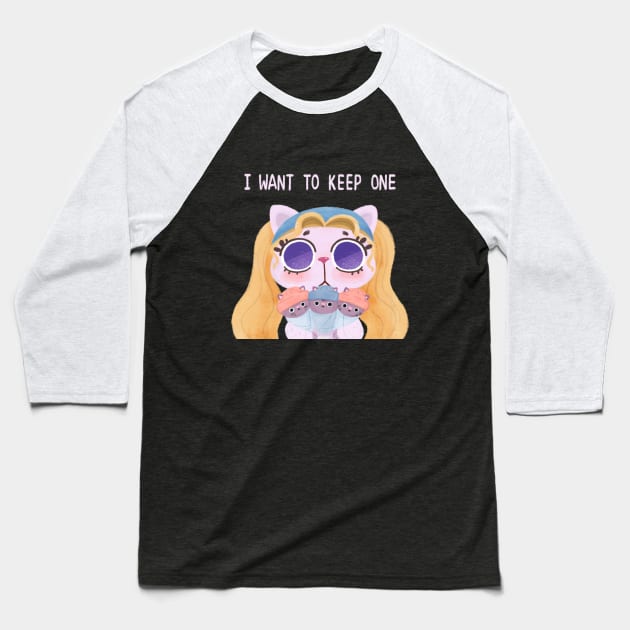 Phoebe cat Baseball T-Shirt by BBvineart